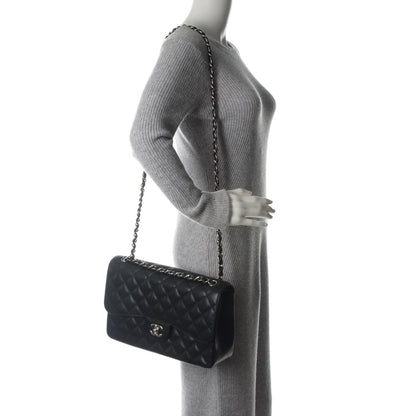Chanel Caviar Quilted Jumbo Double Flap Black 2 of 7