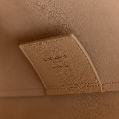 Saint Laurent Calfskin Large Shopping Tote Dark Beige 7 of 15