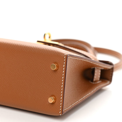 Hermes Epsom Mini Kelly Sellier 20 Gold 10 of 11