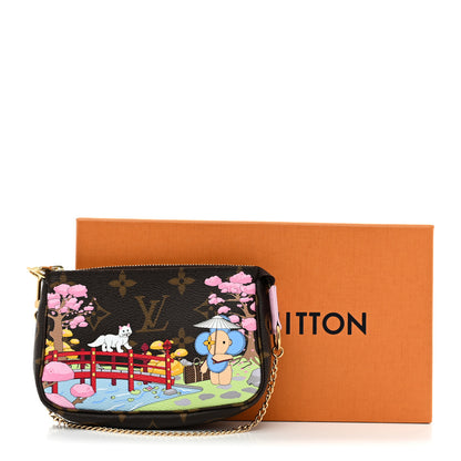 Louis Vuitton Monogram 2021 Christmas Animation Japanese Garden Mini Pochette Accessories Wisteria Pink 8 of 8