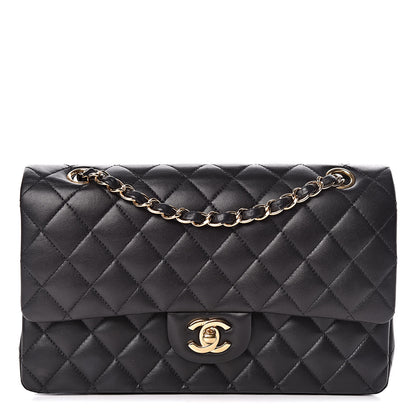 Chanel Lambskin Quilted Medium Double Flap Black 1 of 11