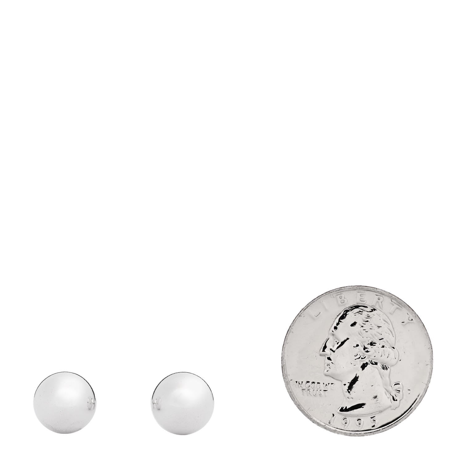 Tiffany Sterling Silver 10mm HardWear Ball Earrings 2 of 5