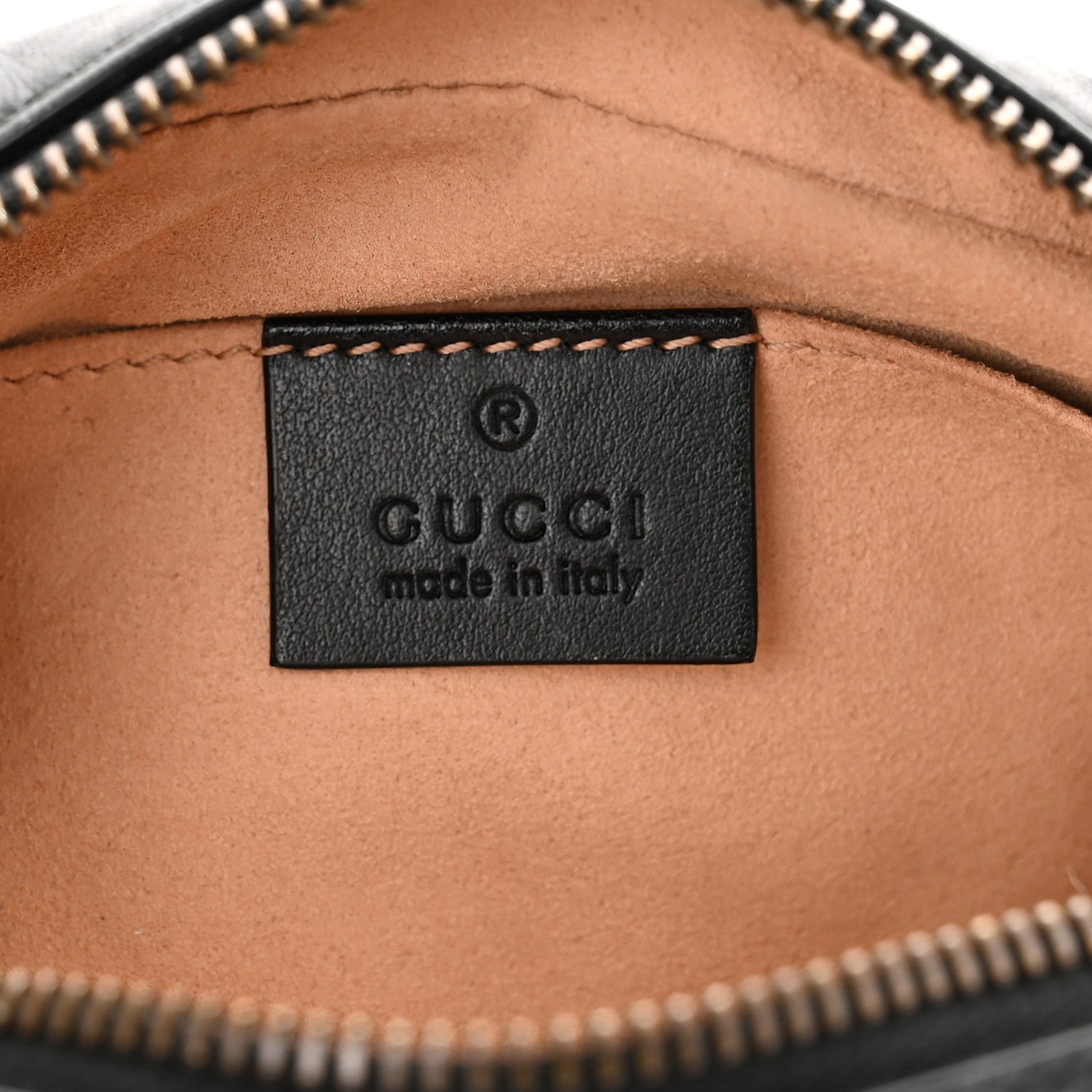 Gucci Calfskin Matelasse Mini GG Marmont Chain Shoulder Bag Black 6 of 13