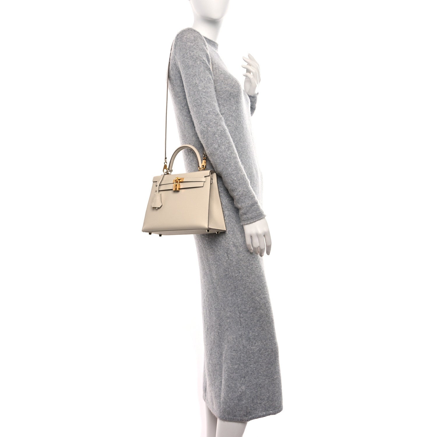 Hermes Epsom Kelly Sellier 25 Craie 2 of 11
