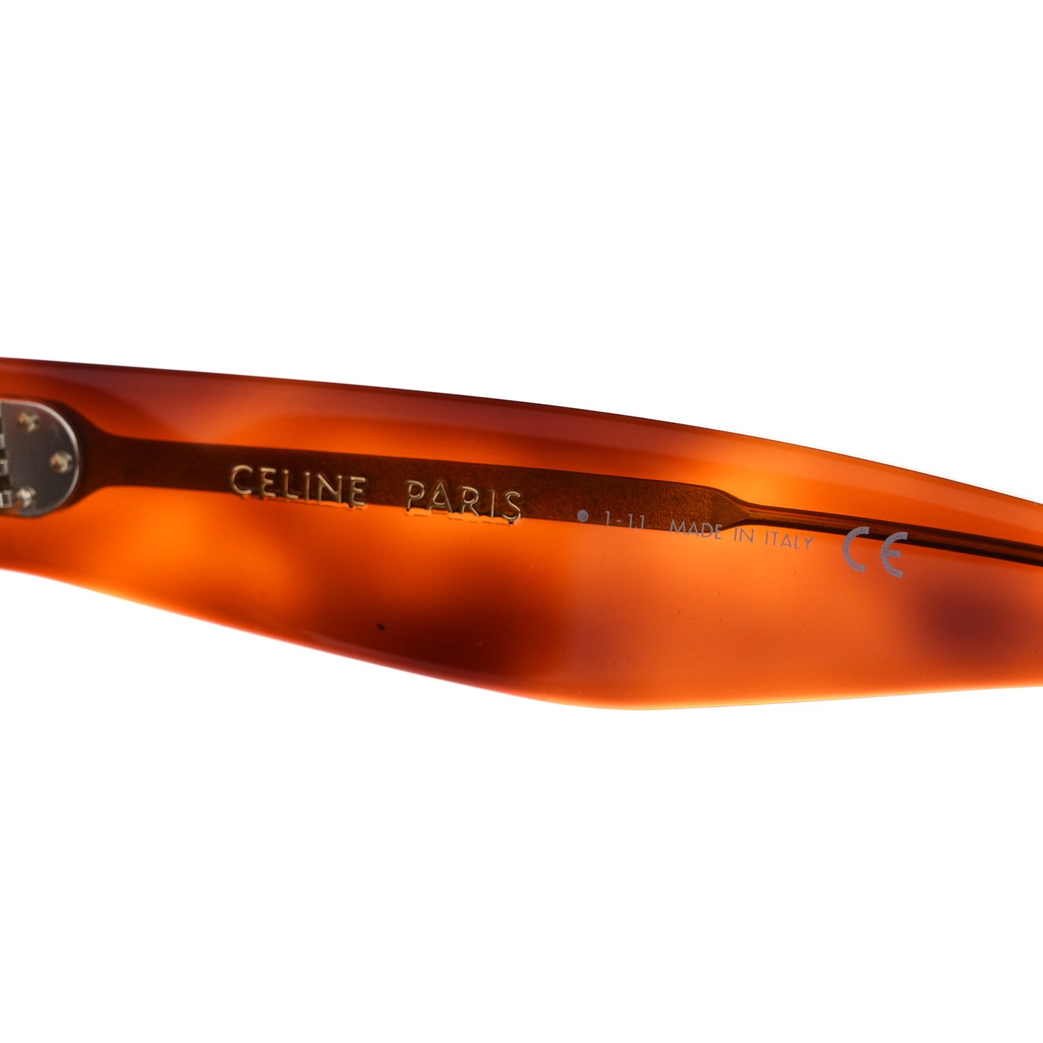 Celine Acetate Polarized Cat Eye Sunglasses CL4004IN Havana 5 of 6
