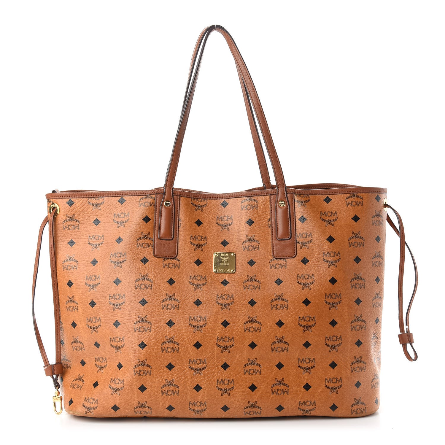 MCM Visetos Reversible Shopping Tote Cognac 1 of 19