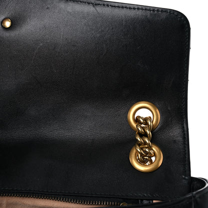 Gucci Calfskin Matelasse Medium GG Marmont Shoulder Bag Black 11 of 15
