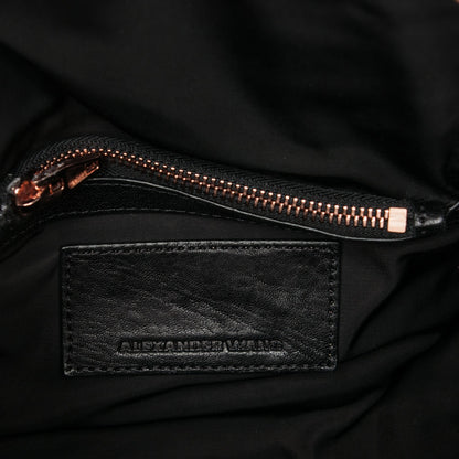 Alexander Wang Pebbled Lambskin Mini Rockie Black Rose Gold Hardware 7 of 7
