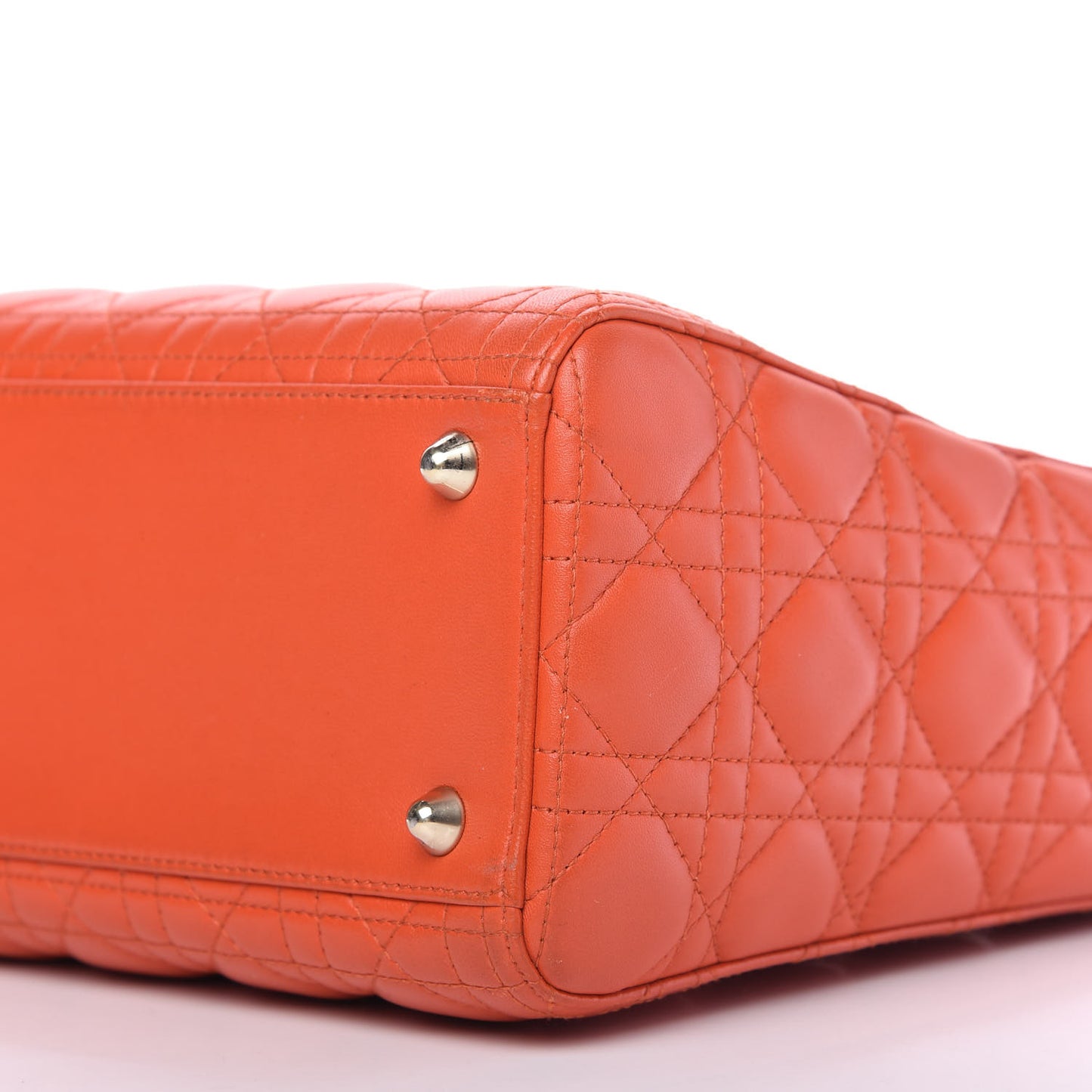 Lambskin Cannage Large Lady Dior Orange