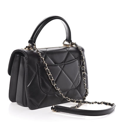 Chanel Lambskin Quilted Small Trendy CC Dual Handle Flap Bag Black 4 of 12