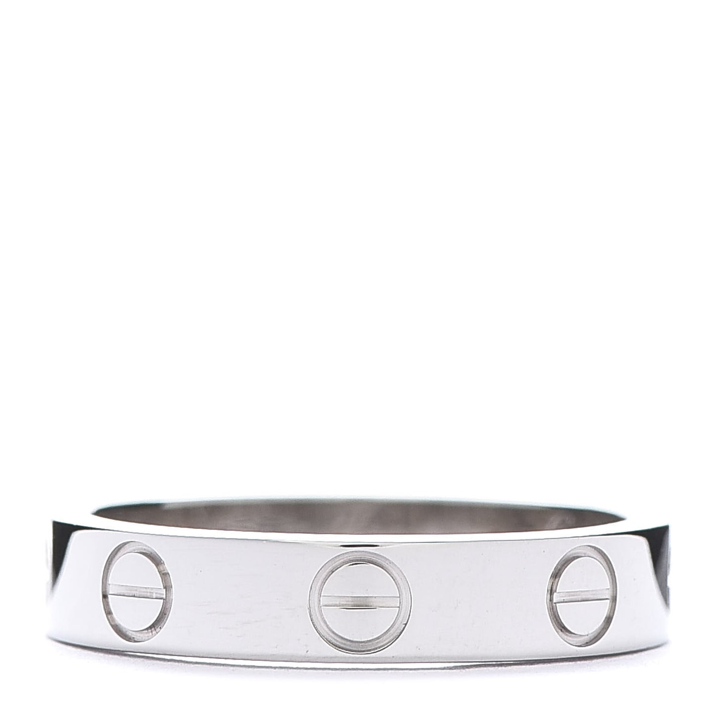 18K White Gold 3.5mm LOVE Wedding Band Ring 49 4.75