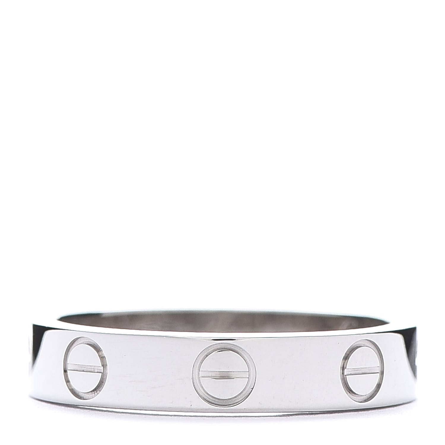 Cartier 18K White Gold 3.5mm LOVE Wedding Band Ring 49 4.75 1 of 4
