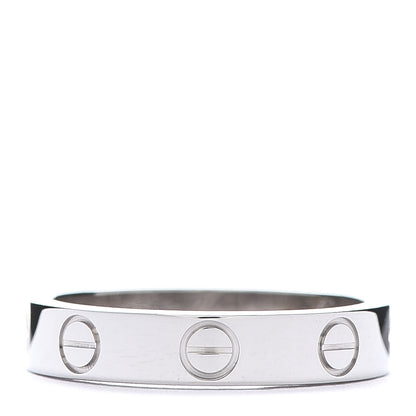 Cartier 18K White Gold 3.5mm LOVE Wedding Band Ring 49 4.75 1 of 4