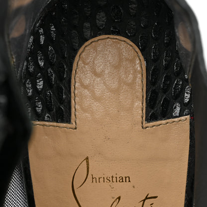 Christian Louboutin Calfskin Jurassic Rete Trouble 100 Booties 38.5 Black 10 of 10