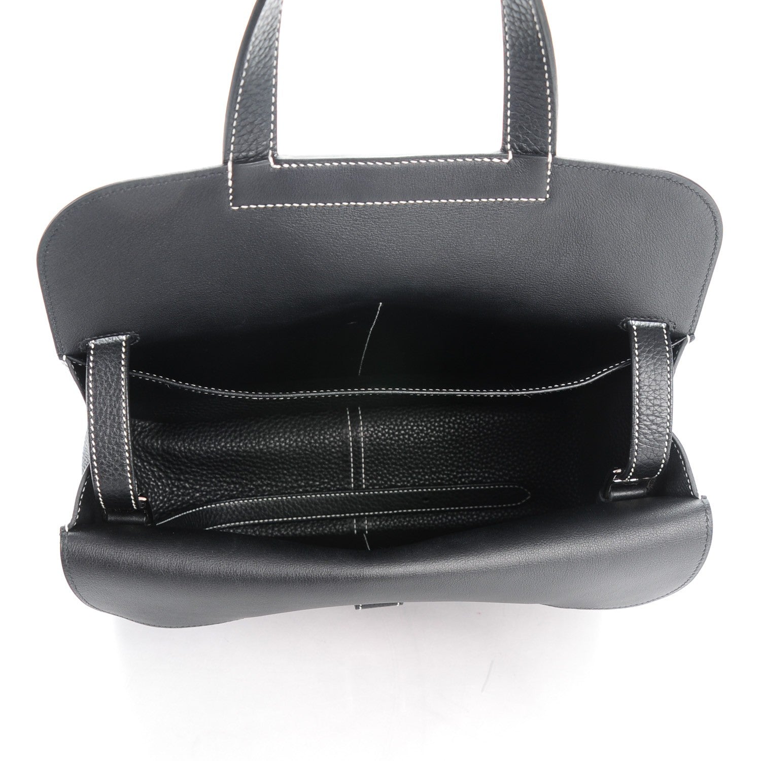 Hermes Taurillon Clemence Halzan 31 GM Black 5 of 7