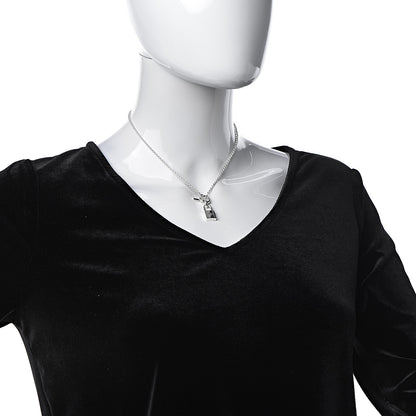 Hermes Sterling Silver Cadenas Kelly Lock Pendant Necklace 2 of 5