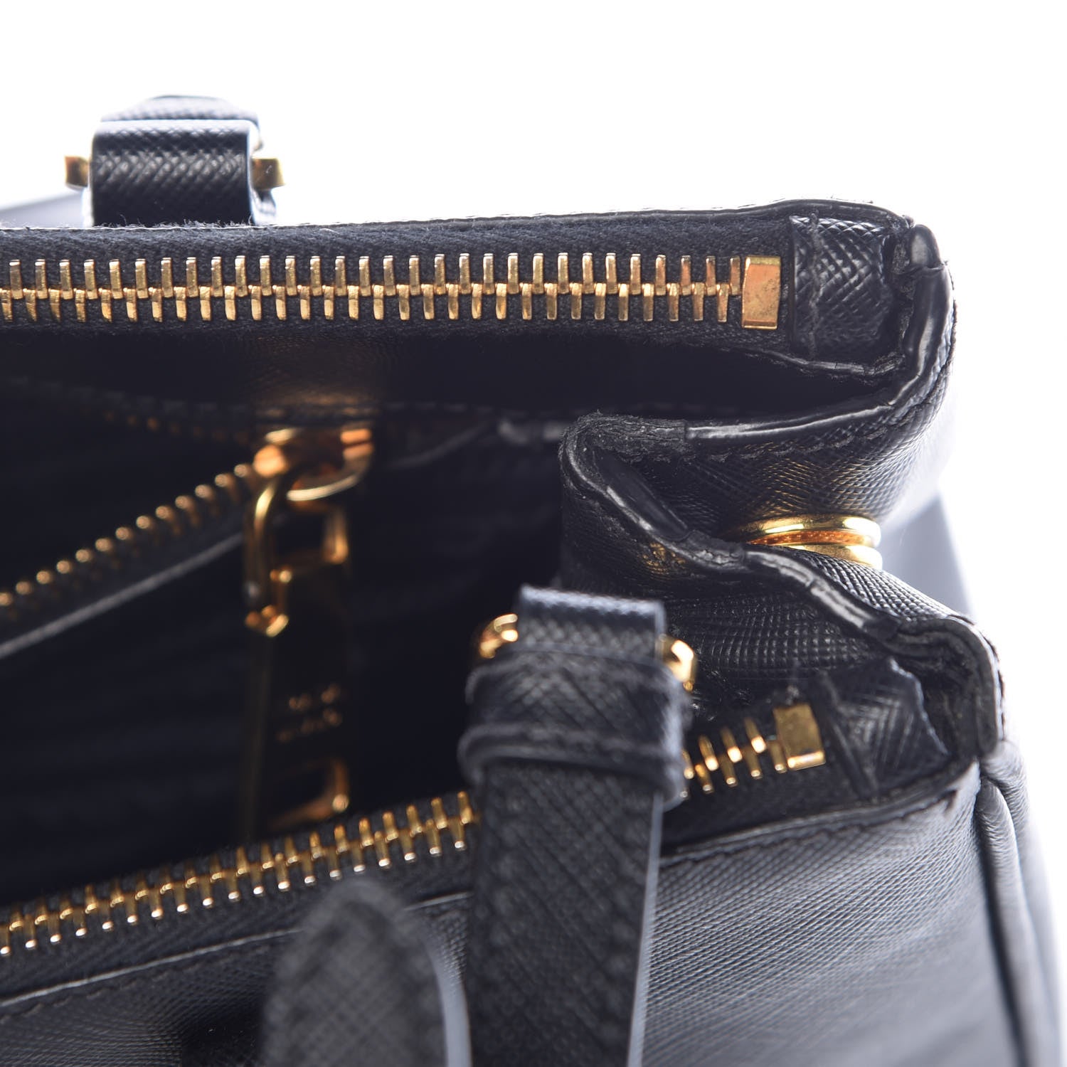 Prada Saffiano Small Galleria Double Zip Tote Black 8 of 10