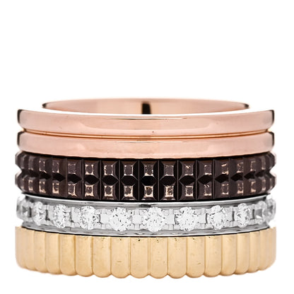 Boucheron 18K Pink Yellow White Gold Diamond PVD Large Quatre Classique Ring 46 3.75 3 of 6