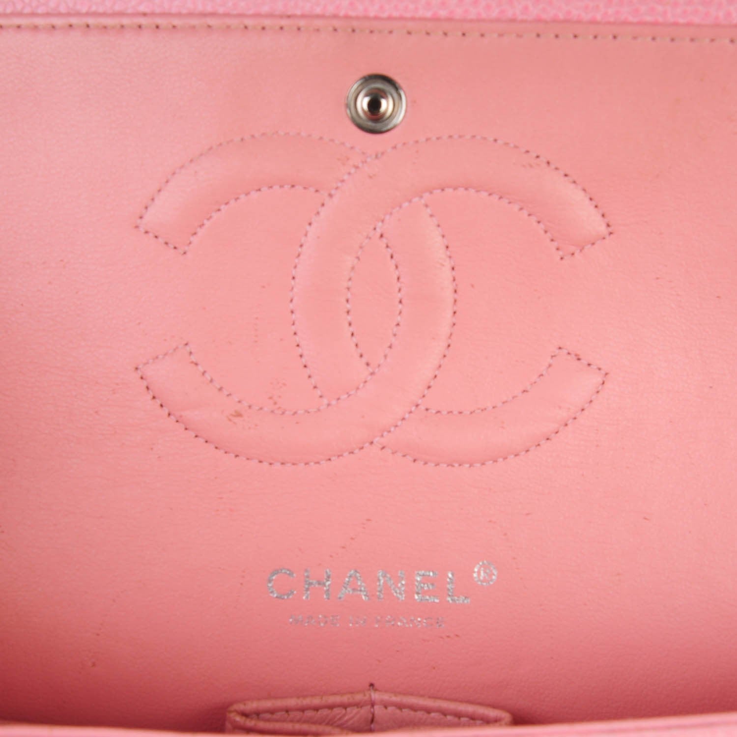 Chanel Caviar Quilted Medium Double Flap Pink 6 of 10