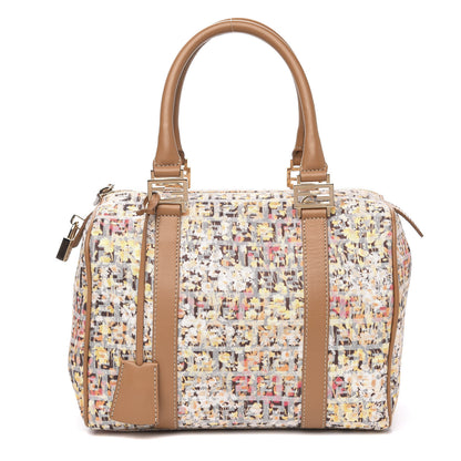 Fendi Zucchino Vitello Floral Forever Boston Pesca Giallo Saddler 1 of 10