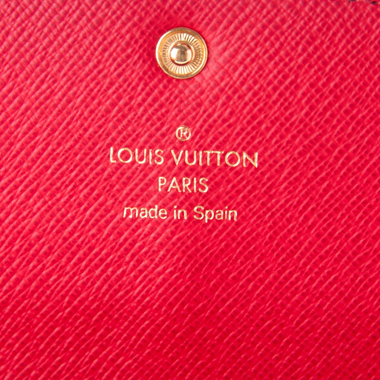 Damier Ebene Emilie Wallet Red