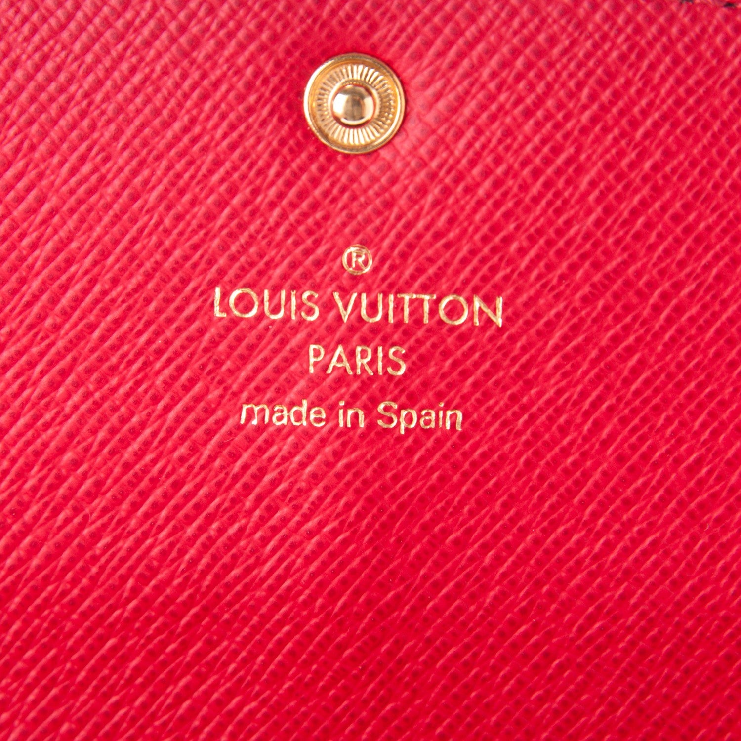 Louis Vuitton Damier Ebene Emilie Wallet Red 6 of 7