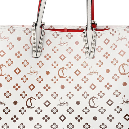 Christian Louboutin Calfskin Patent Degrade Loubinthesky East West Cabata Tote White 9 of 11