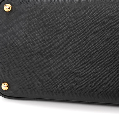 Prada Saffiano Cuir Large Double Bag Black Mughetto 13 of 13