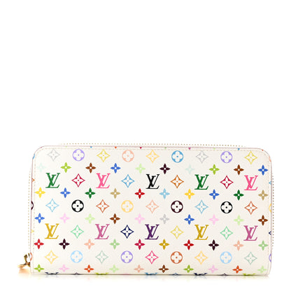 Louis Vuitton Monogram Multicolor Zippy Wallet White Litchi 1 of 10