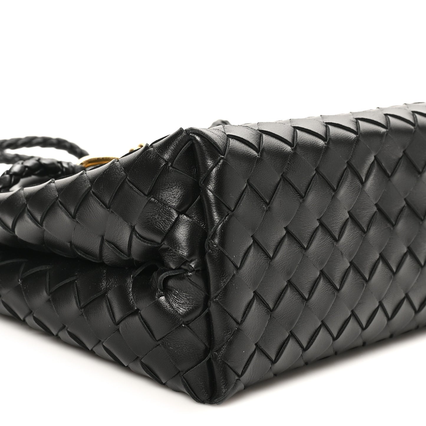 Nappa Intrecciato Small Andiamo Shoulder Bag Black