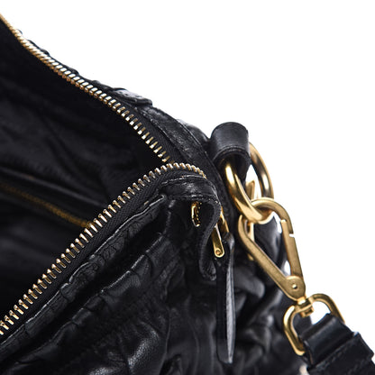 Prada Nappa Gaufre Messenger Tote Black 13 of 15