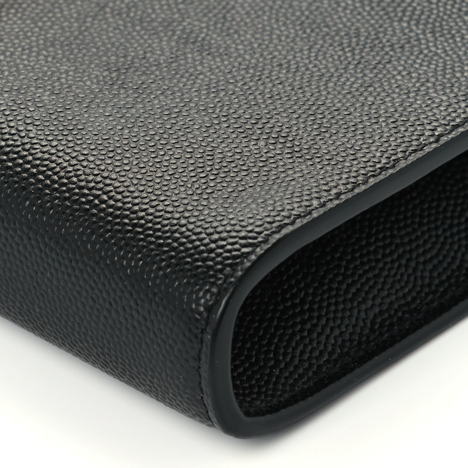 Saint Laurent Grain De Poudre Monogram Cassandra Chain Wallet Black 10 of 10