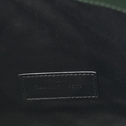 Saint Laurent Grain De Poudre Textured Mixed Matelasse Triquilt Monogram Clutch Vert Fonce 7 of 11