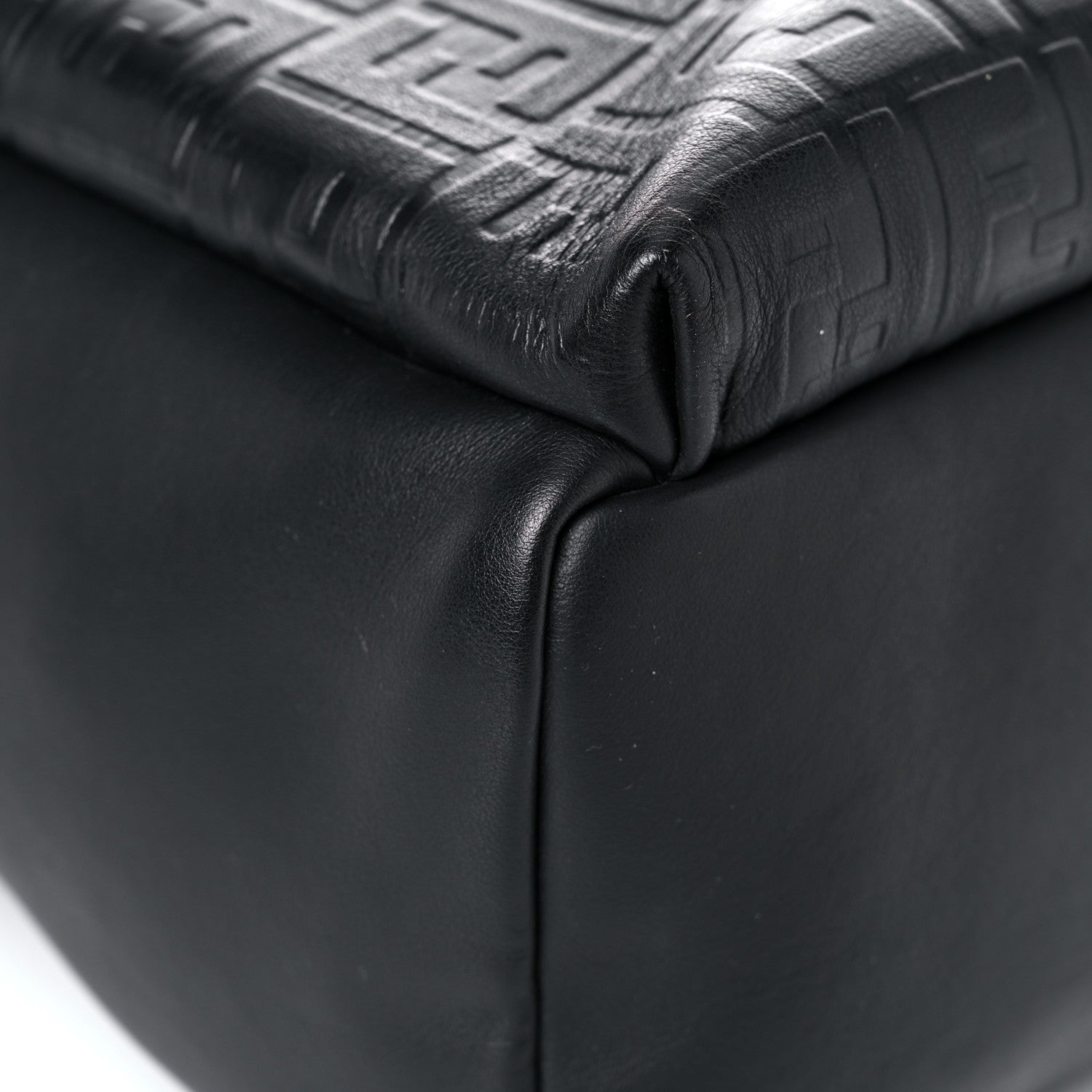Fendi Vitello Grace FF 1974 Embossed Backpack Black 7 of 22