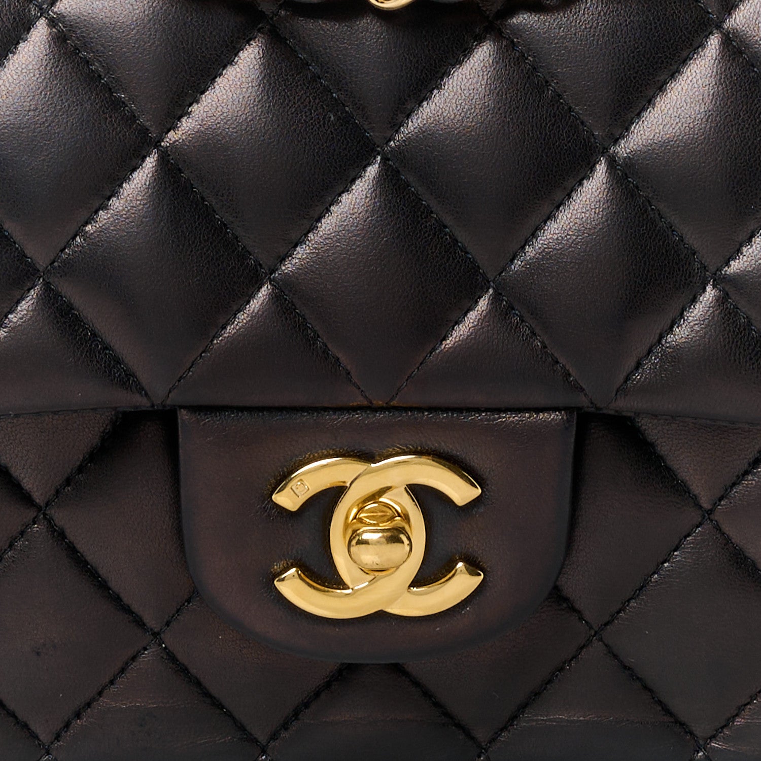 Chanel Lambskin Quilted Medium Double Flap Black 9 of 11