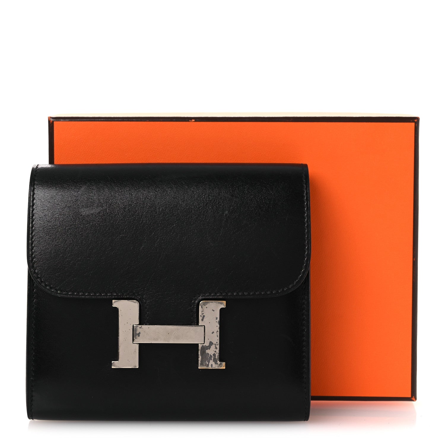 Hermes Box Constance Short Wallet Black 12 of 12