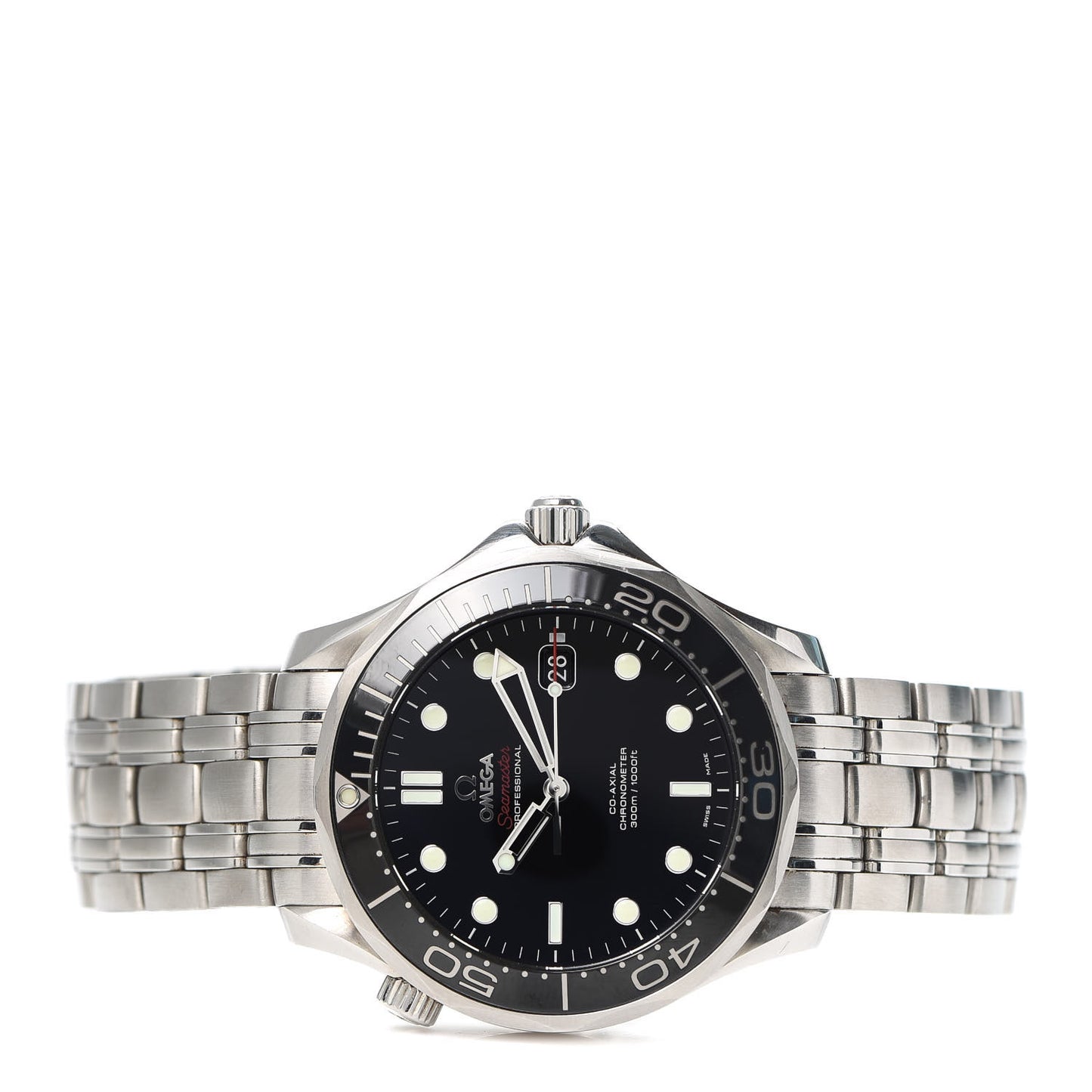 Stainless Steel 41mm Seamaster Professional Co-Axial Diver Automatic Watch Black 212.30.41.20.01.003
