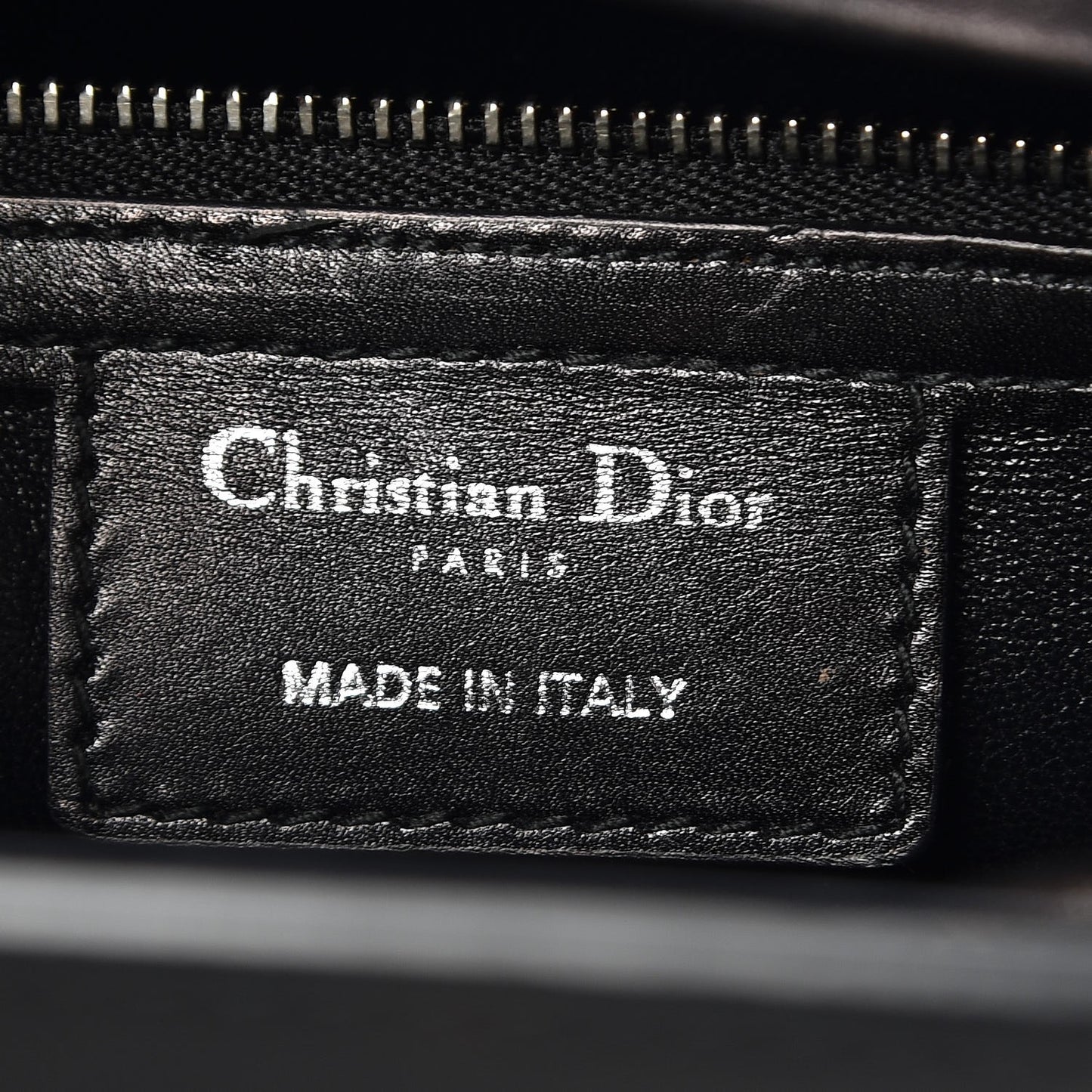 Calfskin Large Lady Dior Pockets Black