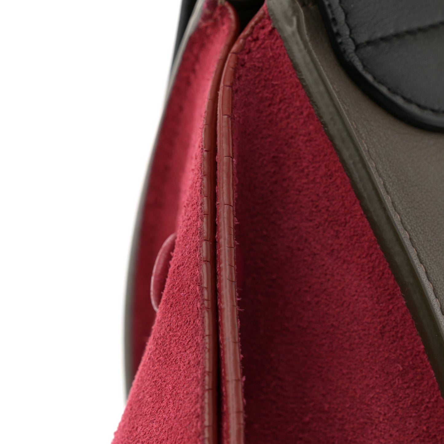 Smooth Calfskin Suede Small Tri-Color Trapeze Pink