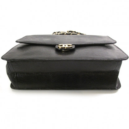 Chanel Lizard Evening Bag Black 4 of 12