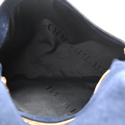 Burberry Signature Grain Medium Mildenhall Crossbody Bag Blue Carbon 5 of 16