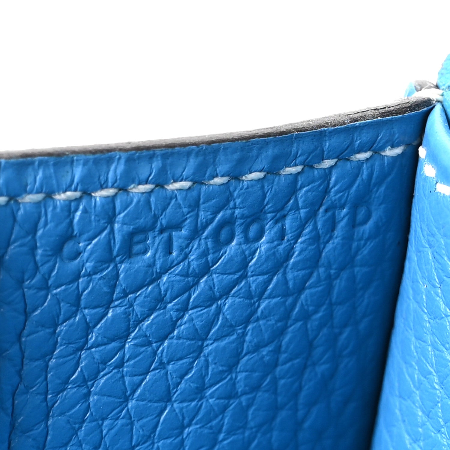 Hermes Taurillon Clemence Halzan 31 GM Bleu Zanzibar 7 of 11