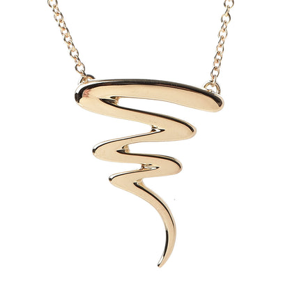 Tiffany 18K Yellow Gold Paloma Picasso Scribble Pendant Necklace 4 of 6