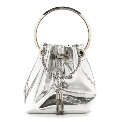 Jimmy Choo Metallic Patent Bon Bon Bag Silver 1 of 14