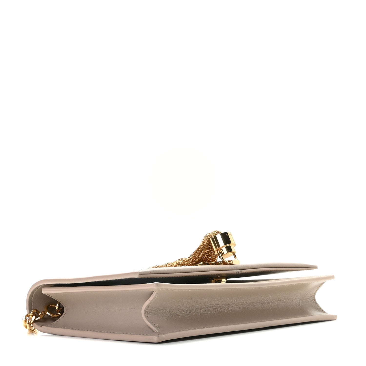 Saint Laurent Smooth Calfskin Classic Monogram Kate Tassel Chain Wallet Nude Powder 4 of 12