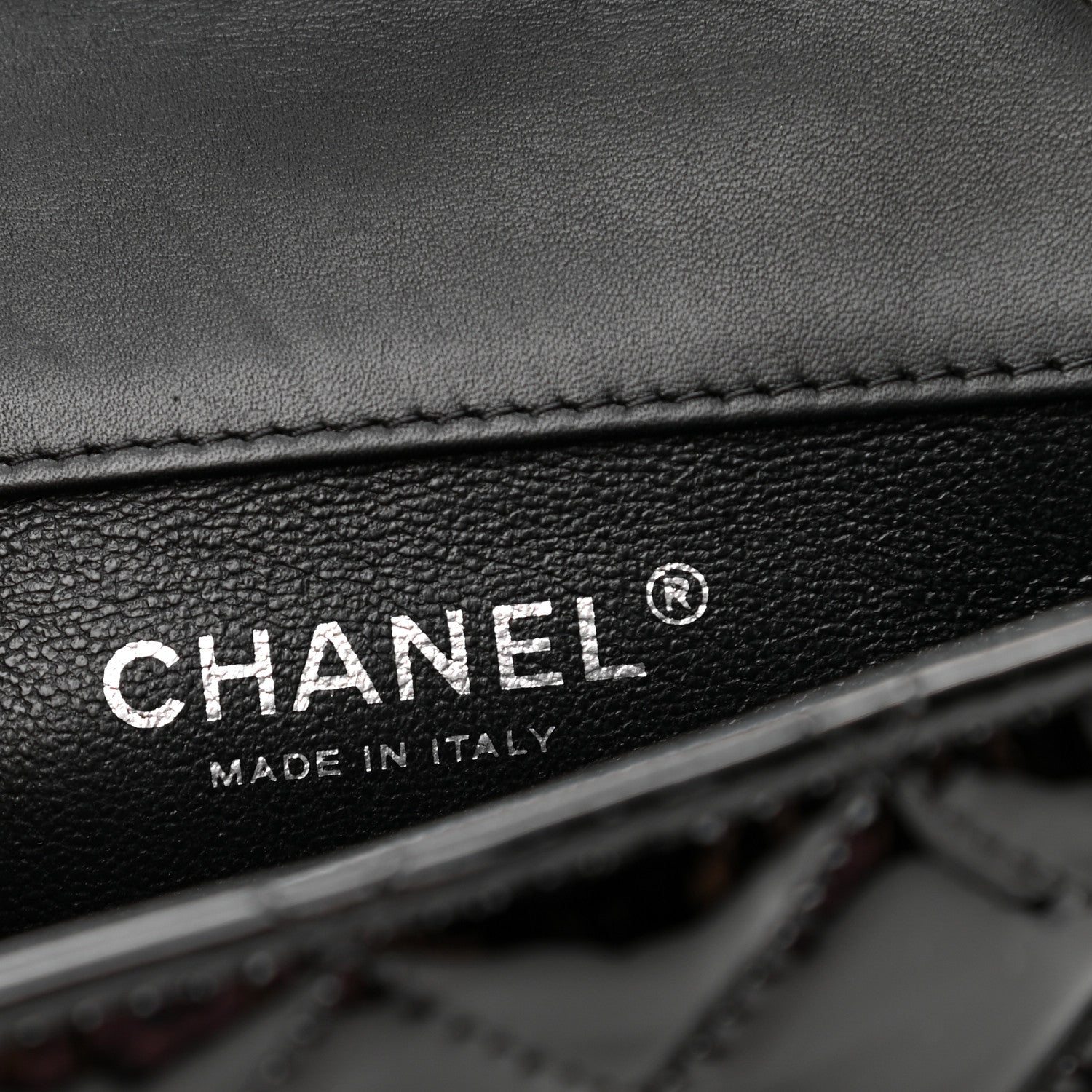 Chanel Patent Calfskin Quilted Extra Mini Rectangular Flap Black 6 of 10