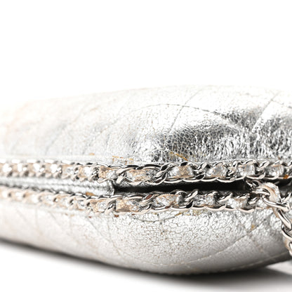 Chanel Metallic Lambskin Small Chain Around Clutch Silver 10 of 10