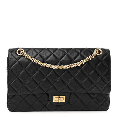 Chanel Aged Calfskin Quilted 50th Anniversary 2.55 Reissue 226 Flap Black 1 of 13