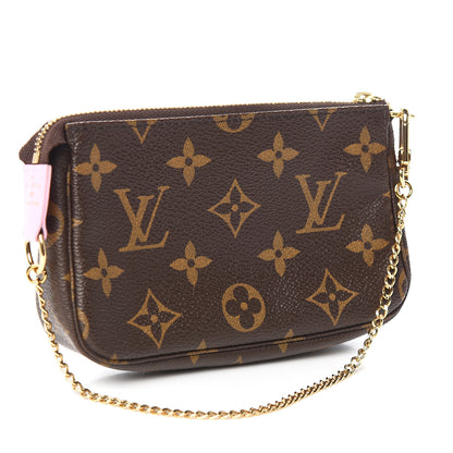 Louis Vuitton Monogram 2016 Christmas Animation Mini Pochette Accessories Rose Ballerine 3 of 6
