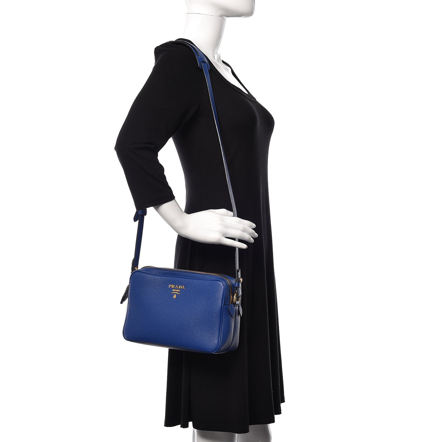 Vitello Phenix Camera Crossbody Royal